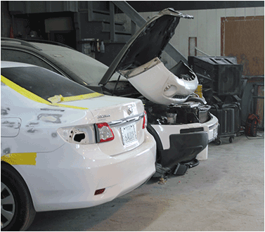 Vehicles in Shop for Collision Repair in San Antonio